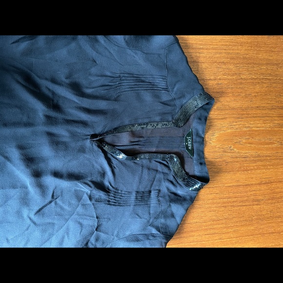 J. Crew, sheer top with sequins collar - Picture 3 of 5